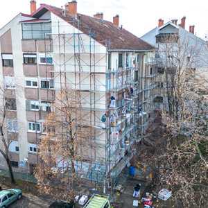 Радови на енергетској санацији зграде у Улици Милана Станивуковића  - прва стамбена заједница која је искористила могућност позива за доделу бесповратних средстава