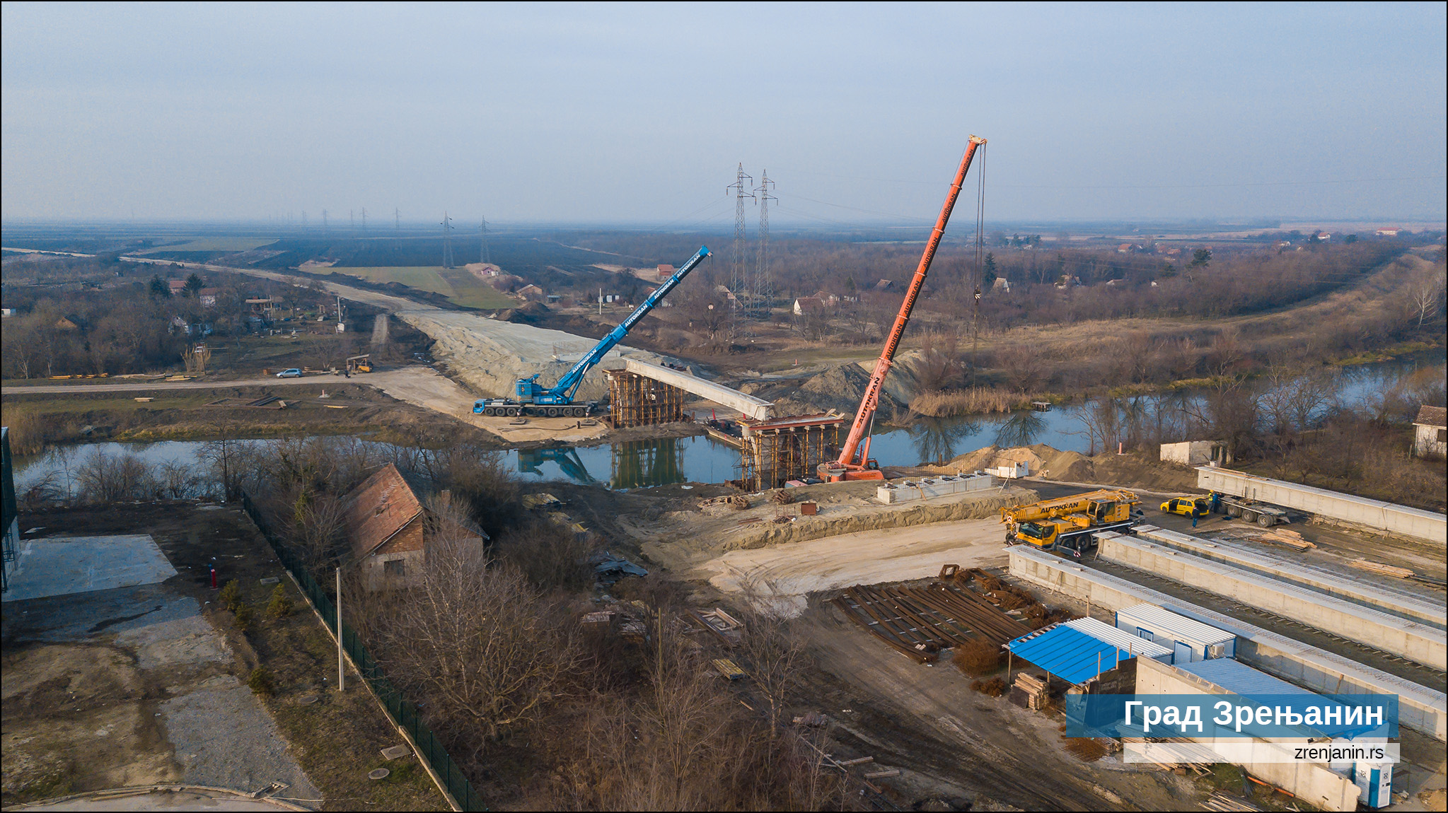 Premošćen Begej - počela montaža konstrukcije mosta na trasi obilaznice
