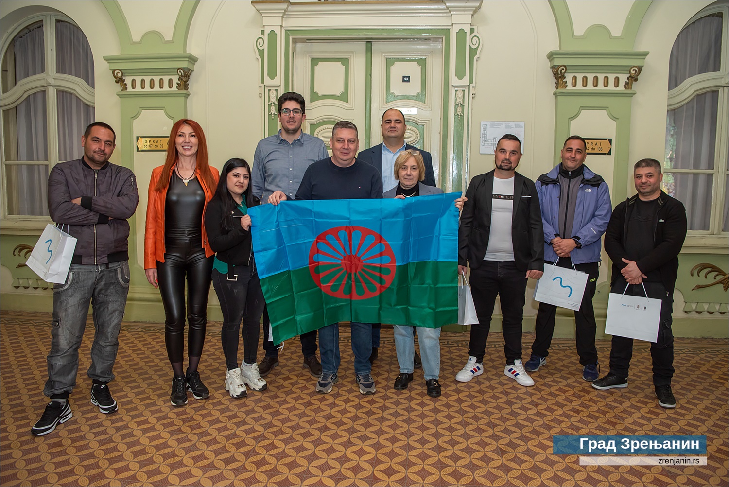 Светски дан Рома – пријем за представнике ромске заједнице, ромска застава на Градској кући Светски дан Рома – пријем за представнике ромске заједнице, ромска застава на Градској кући